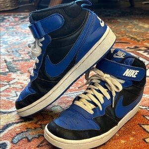 Nike Black/Blue High-Top Jordans